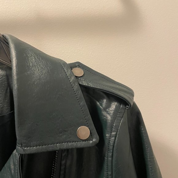 Skies Are Blue Vegan Leather Moto Jacket, Large - Picture 6 of 10